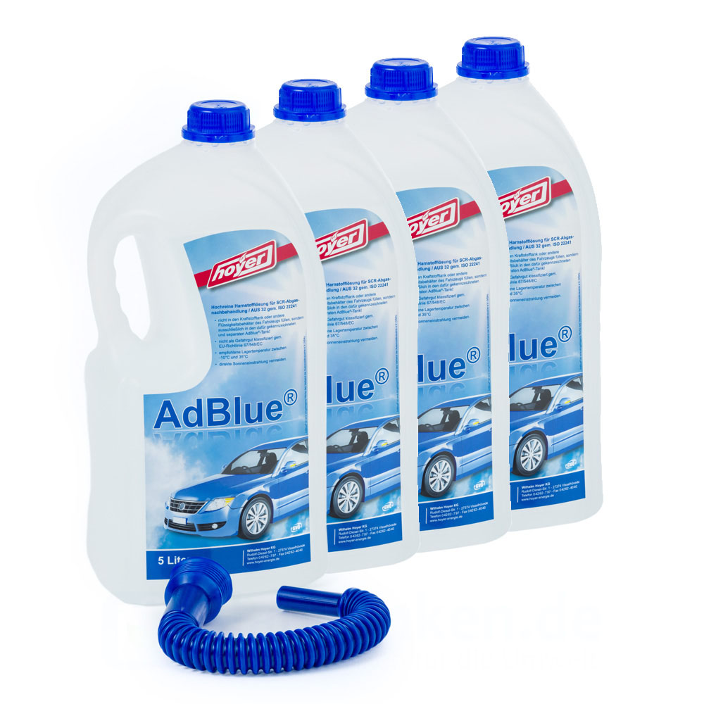 AdBlue® 4x5 Liter Flasche - Hochreine Harnstofflösung für SCR -Abgasnachbehandlung